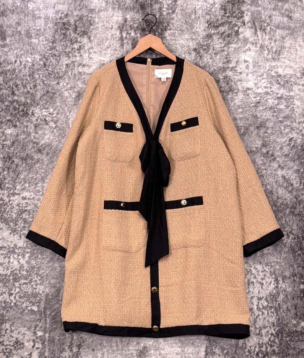New Tuckernuck Dress XXXL Womens Pomander Place Coco Tweed Bow